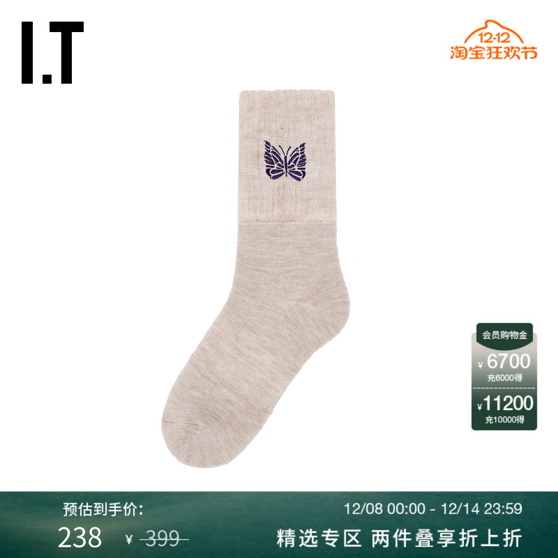 ITNEEDLES中筒袜袜子简约日常款