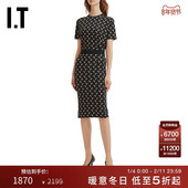 上衣新款 时髦摩登新月图案打底内搭 修身 短袖 MARINE SERRE女装