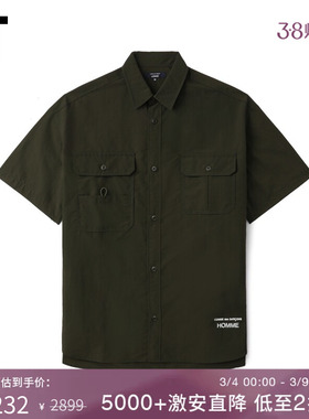 IT CDG COMME des GARCONS HOMME男装短袖衬衫简约酷感工装上衣