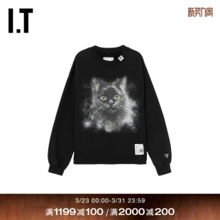 Mihara 趣味印花套头衫 Yasuhiro女装 个性 O752BLXQ 圆领卫衣新款