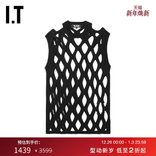 CDG HOMME COMME GARCONS BLACK情侣镂空透视网眼针织马甲 des