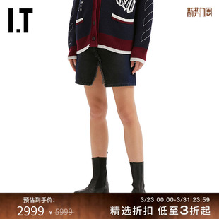 毛边装 新款 WHITE™女装 饰开叉牛仔半身裙 OFF