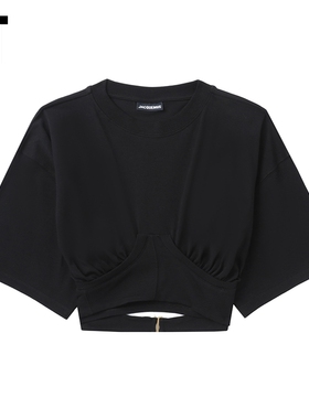 IT JACQUEMUS女装短款露脐半袖上衣新款时髦摩登纯色短上衣S148XM