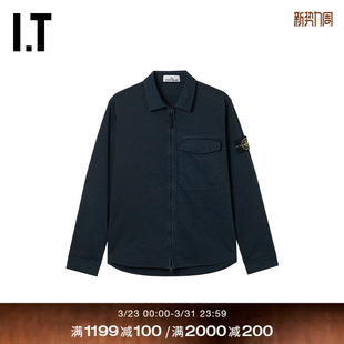 拉链长袖 ISLAND男装 衬衫 新款 上衣015001MQ 酷感型男工装 STONE