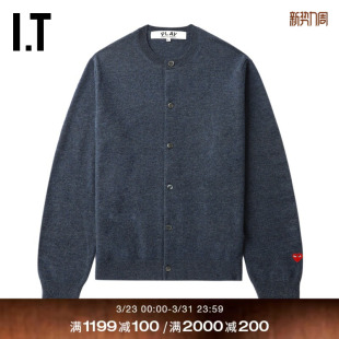 COMME PLAY des GARCONS川久保玲情侣款 圆领羊毛针织开衫 CDG