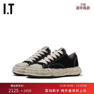 Mihara 复古街头做旧帆布鞋 Yasuhiro女款 新款 713BLA 厚底运动鞋