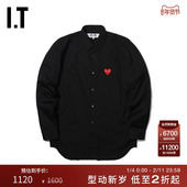 CDG 衬衫 PLAY des 长袖 COMME GARÇONS川久保玲男装 饰爱心刺绣