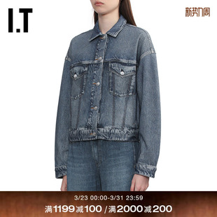 合身牛仔夹克新款 bone女装 简约休闲水洗外套RC3925XQ rag
