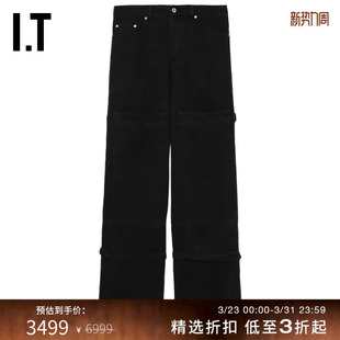 袢扣装 WHITE™男装 饰宽松直筒裤 长裤 新款 OFF