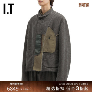 夹克新款 小翻领西装 复古质感解构感拼接外套G07105MP kolor男装