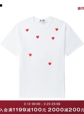 IT CDG PLAY COMME des GARCONS川久保玲情侣款基础款圆领短袖T恤