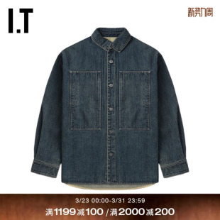 JIL 新款 SANDER男装 牛仔衬衫 复古质感上衣DL0159MO 宽松长袖