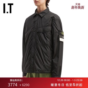 翻领拉链夹克新款 ISLAND男装 酷感型男休闲外套6S0A23MP STONE