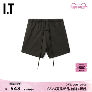 IT ESSENTIALS男装宽松运动裤短裤新款休闲舒适落裆直筒裤42000F