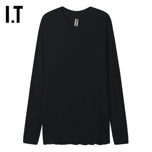 T恤新款 圆领长袖 Owens男装 简约基础宽松纯色上衣58UCDBMP Rick