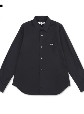 IT CDG PLAY COMME des GARÇONS川久保玲女装长袖衬衫纯色饰爱心