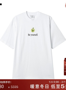 IT VETEMENTS女装圆领短袖T恤新款个性时尚苹果印花半袖TR350WXP