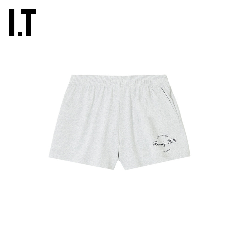 IT Sporty & Rich女装松紧腰短裤新款休闲活力合身运动裤SH7625XQ