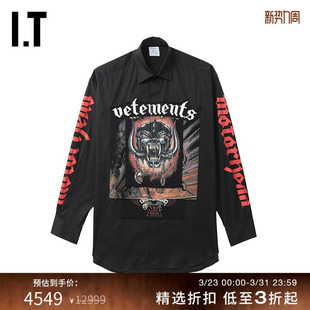 VETEMENTS男装 复古潮酷暗黑图案装 宽松长袖 新款 饰SH240BMM 衬衫