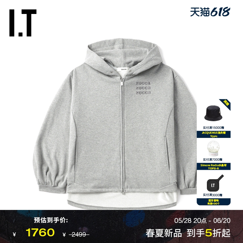 ITZUCCa连帽拉链夹克休闲简约