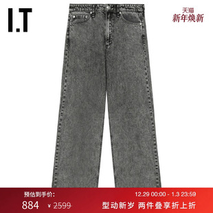 bone女装 牛仔裤 水洗磨白直筒裤 rag L2935XO 复古时尚 新款 长裤