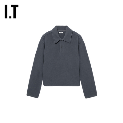 ITRIER羊毛呢长袖polo衫