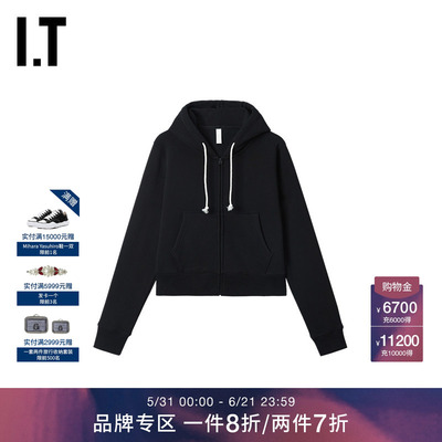 ITWITTHLOVE合身连帽拉链卫衣