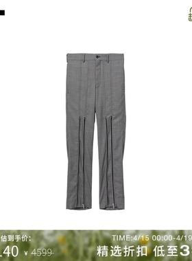IT CDG COMME des GARCONS HOMME PLUS男装拉链装饰西装裤长裤