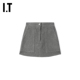毛呢半身裙新款 LVIR女装 时髦复古合身包臀裙呢子A字裙2SK03BXL