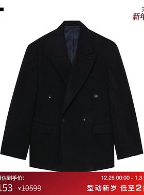 IT doublet男装毛呢西装夹克新款时尚有型后开叉呢子外套01JK64MN