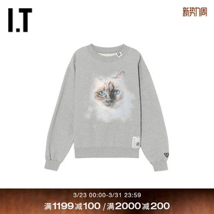 休闲趣味印花套头衫 圆领卫衣新款 Yasuhiro女装 O752GRXQ Mihara