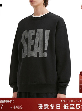 IT WIND AND SEA男装圆领卫衣新款简约休闲字母印花上衣Q3CS03MP