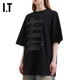 We11Done女装 中长款 落肩T恤新款 潮流街头风手写logo印花半袖