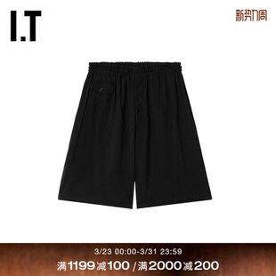 阔腿裤 s女装 短裤 新款 P0203BXQ 随性简约宽松纯色休闲裤