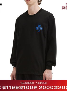 IT GOD SELECTION XXX男装长袖T恤新款时尚潮流照片印花圆领上衣