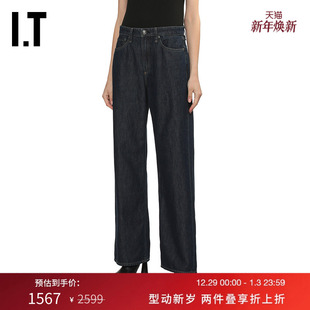 bone女装 牛仔裤 宽松直筒裤 rag RJ2525XP 简洁时尚 新款 长裤