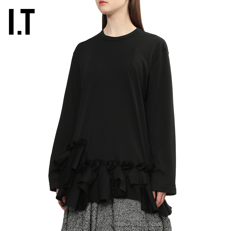 IT荷叶边缀饰上衣时尚设计感