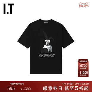 IT GOD SELECTION XXX男装短袖T恤新款时尚潮流印花半袖25ST14MP