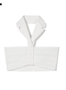 IT Philosophy di Lorenzo Serafini女装挂脖上衣翻领抹胸上衣