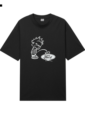 IT fuct男装圆领短袖T恤新款暗黑趣味卡通logo印花半袖MW0166NM
