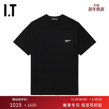 IT GOD SELECTION XXX男装宽松短袖T恤新款个性创意时钟印花半袖