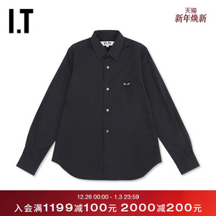 COMME des GARÇONS川久保玲女装 衬衫 PLAY 长袖 纯色饰爱心 CDG