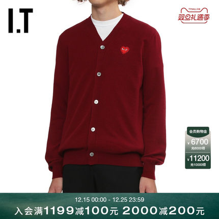 IT CDG PLAY COMME des GARCONS川久保玲情侣款多色羊毛针织开衫