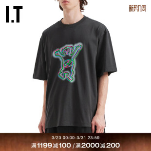 潮流趣味荧光小熊印花半袖 T恤新款 宽松短袖 856UCH We11Done男装