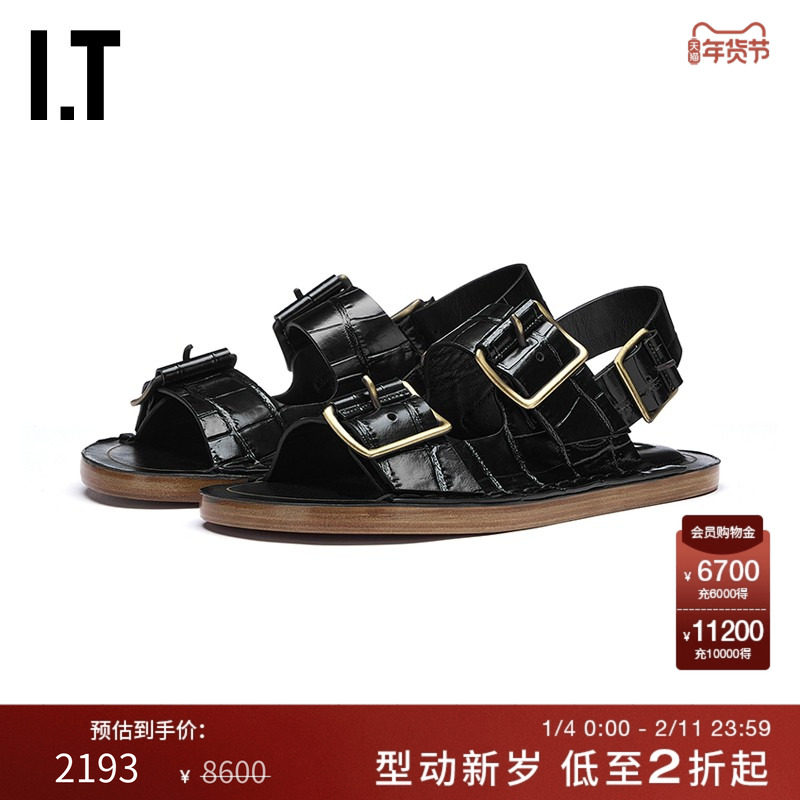 IT JIL SANDER女款露趾平底凉鞋新品复古时尚动物纹沙滩鞋P0053PK,女鞋,时装凉鞋,淘宝优惠券,粉丝福利购,淘宝优惠卷