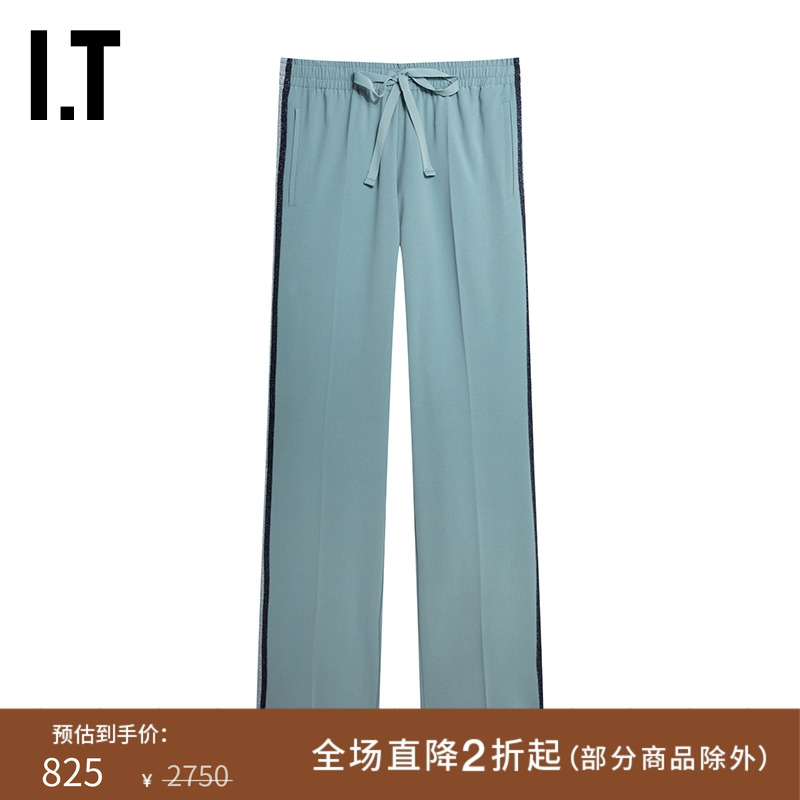 女装西裤长裤新品时尚条纹直筒裤