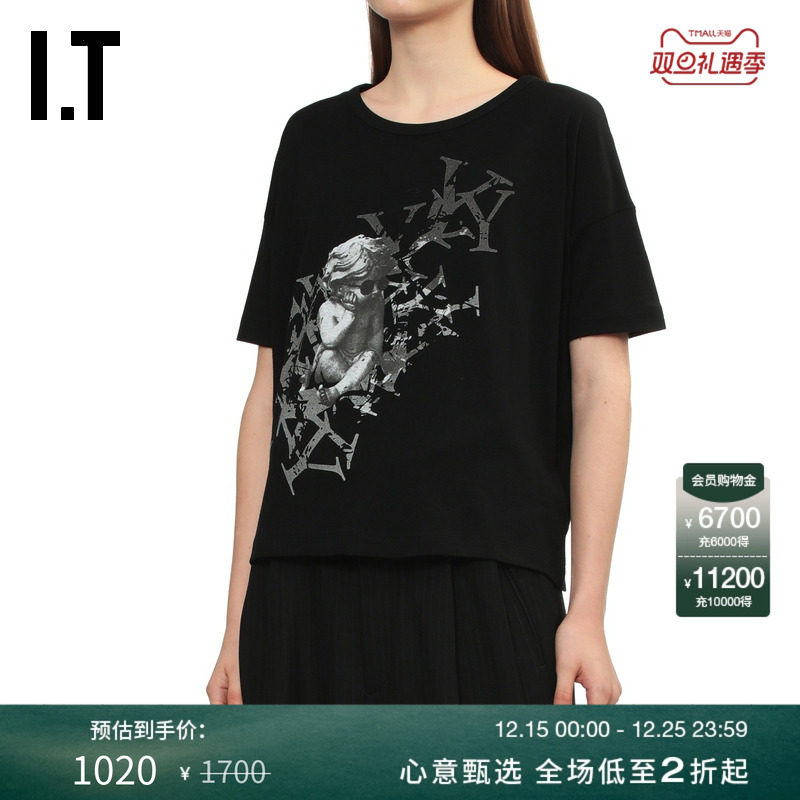 ITY's宽松圆领短袖上衣