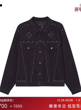 IT NEEDLES男装灯芯绒夹克新款复古摩登铆钉钉珠装饰外套RW1675MP