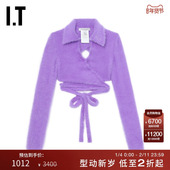 Philosophy 绑带露脐短款 Lorenzo Serafini女装 毛绒针织衫