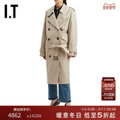 时髦摩登风衣长外套085C198P 双排扣大衣新款 THE ATTICO女装